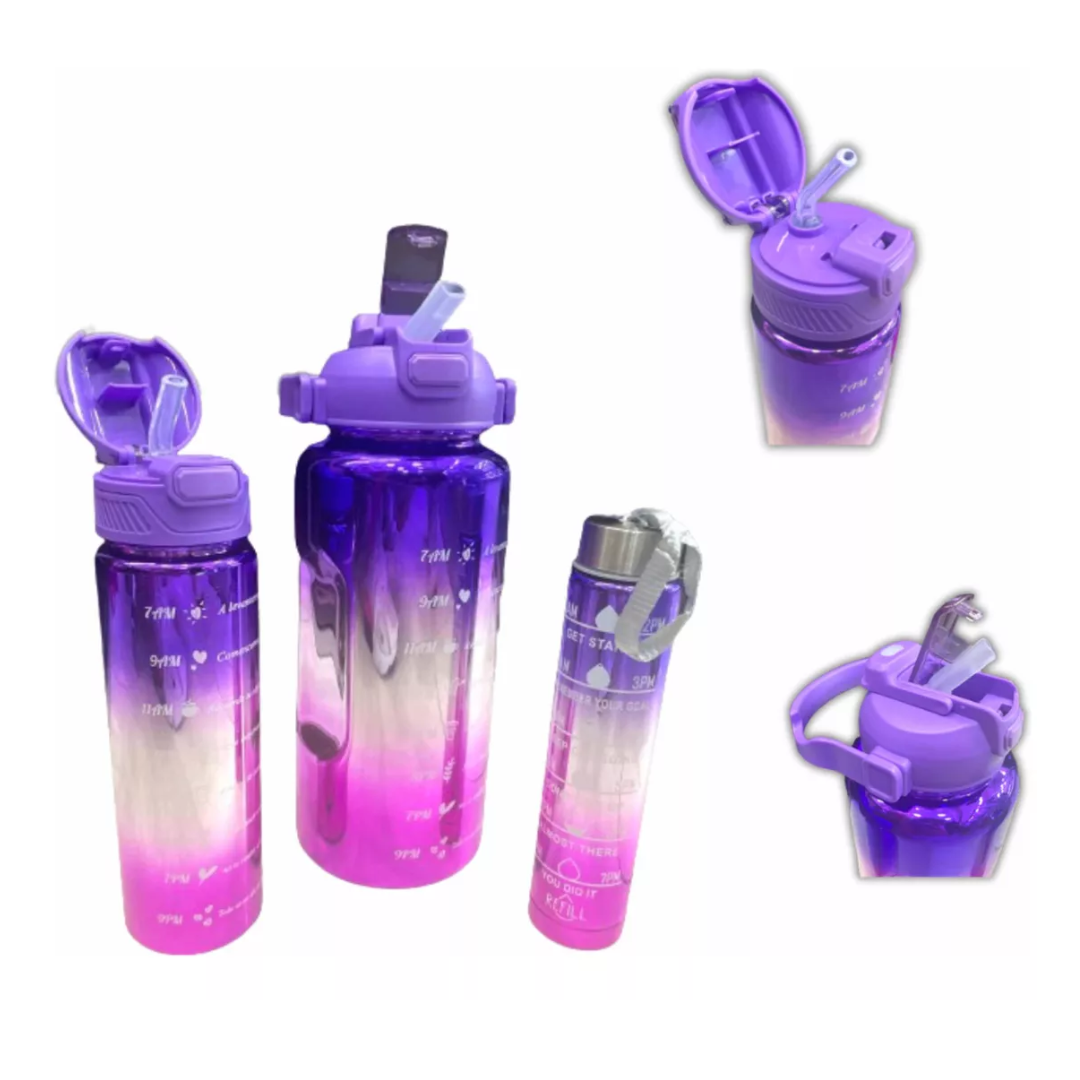 Miniatura 2 de Combo Trio Termo Botella De Agua Motivac